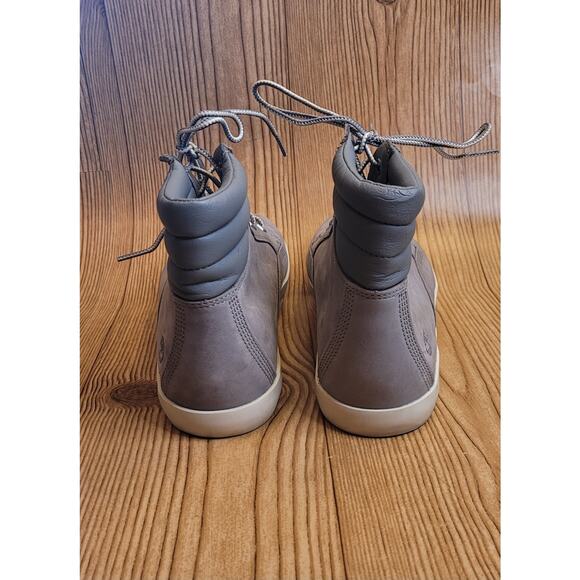 Timberland dausette gray leather high top womens shoes sneakers boots Size 10 - Picture 3 of 9